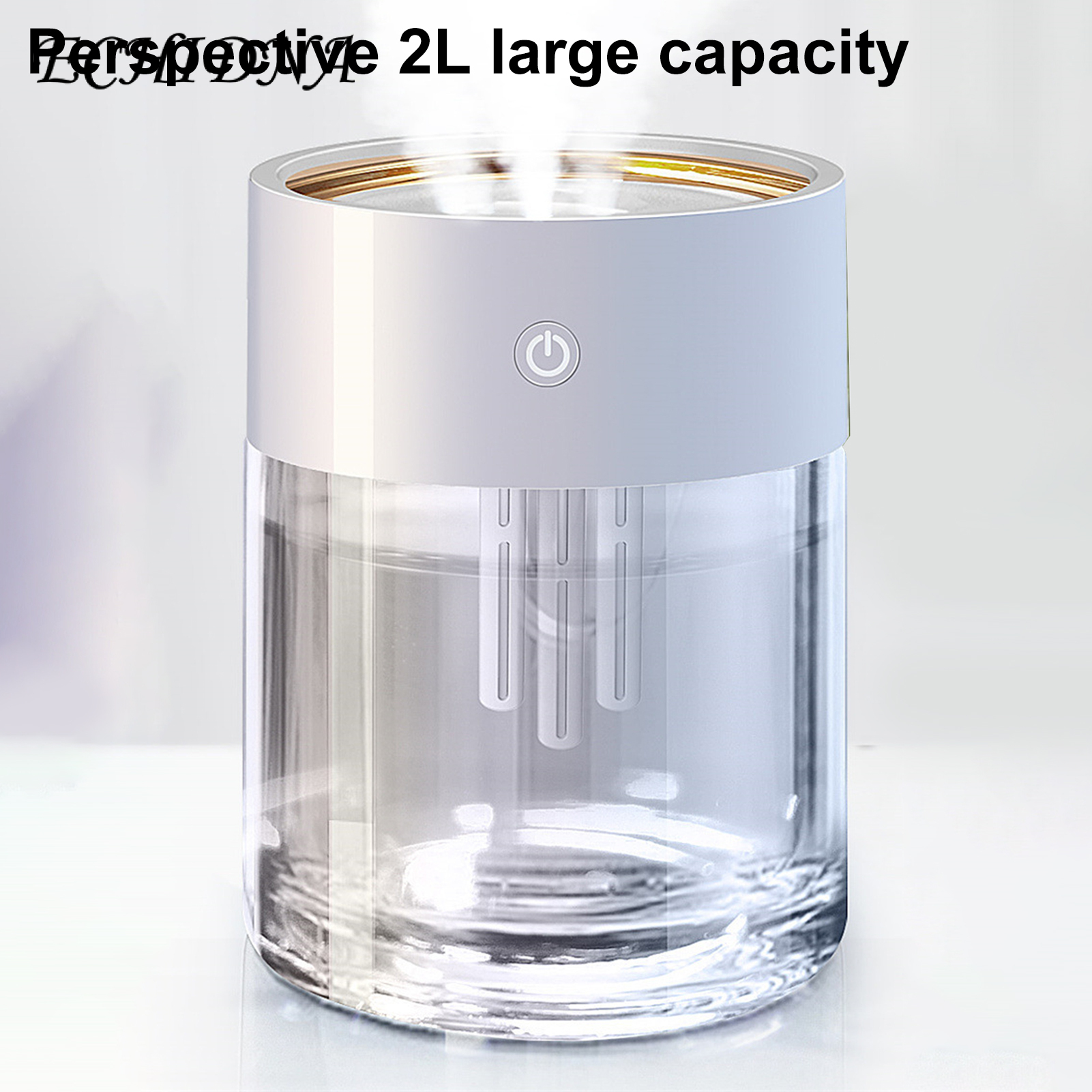 2L Cool Mist Humidifier Powerful Large Capacity White Three Holes Design Portable Humidifier for Living Room. 