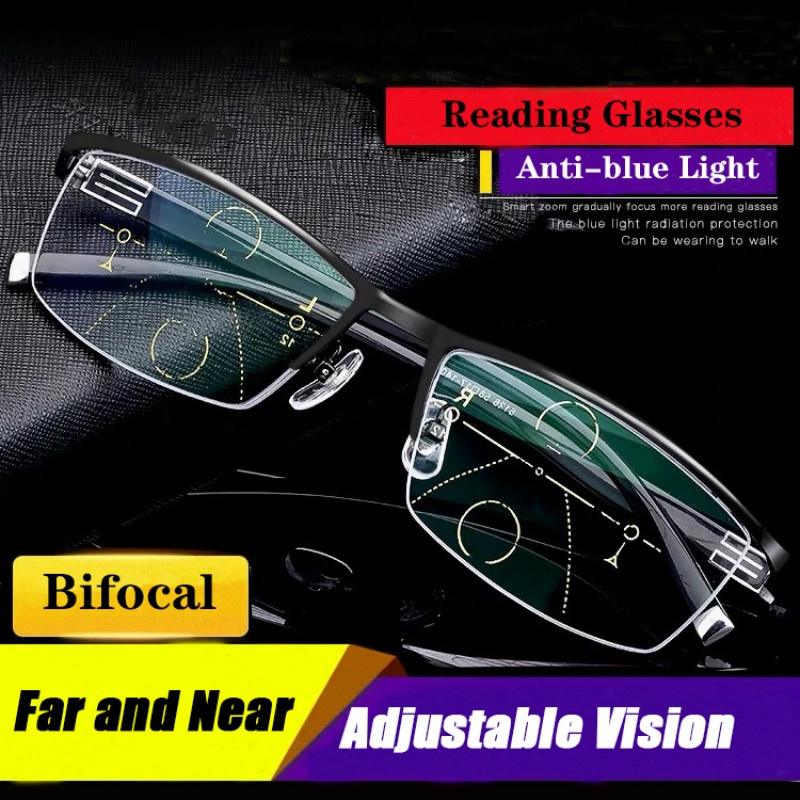 xin New Adjustable Vision Bifocal Transition Photochromic Progressive Reading Glasses Multifocal Eyeglasses UV400 Sun glasse mountain climbing