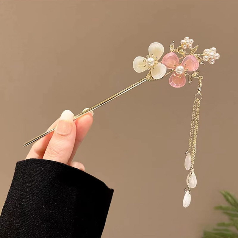 Classic Chinese Hair Stick Pins For Women Butterfly Flower Hair Accessories ANLAN Daraz.lk