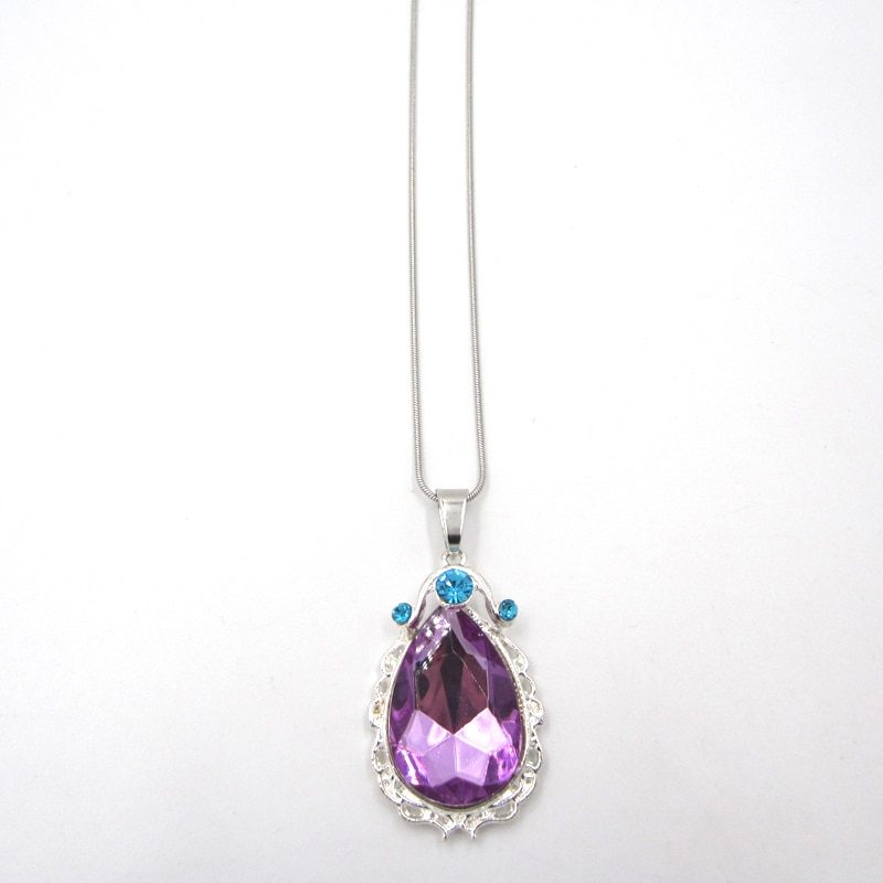 Children Girls Birthday Gift Purple Teardrop Amulet Princess Sofi