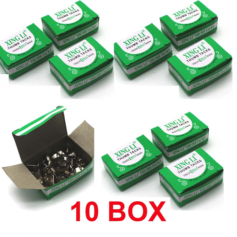 Thumb Tacks Pin 10 Box pack 500 pins, drawing pins. 