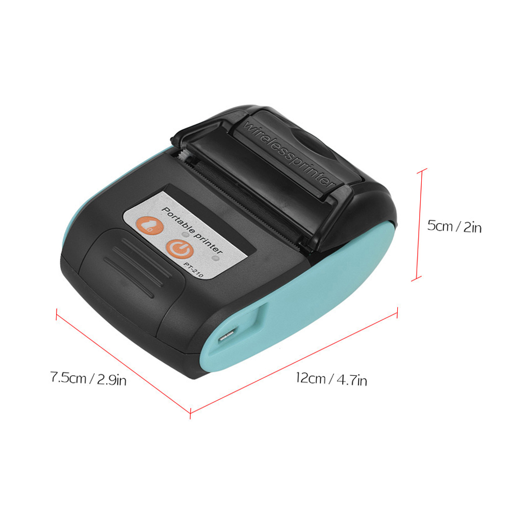 GOOJPRT PT-210 Portable Thermal Printer Handheld 58mm Receipt Printer for Retail Stores Restaurants Factories Logistics, 10 Paper Rolls. 