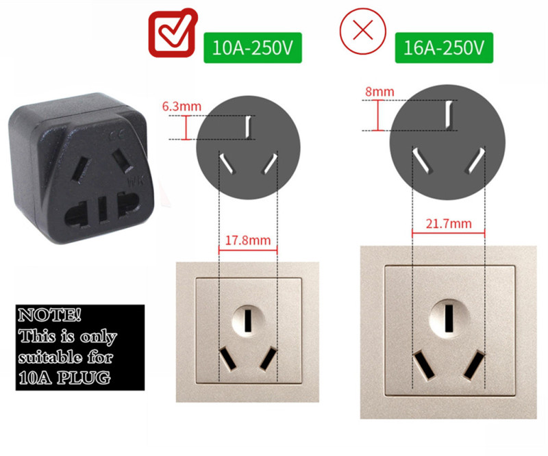 European Standard 2 Round Pin 4.0mm Travel Adapter, Convert US/EU/China Socket To EU Indonesia Plug Converter Travel Adapter 10A 250V. 