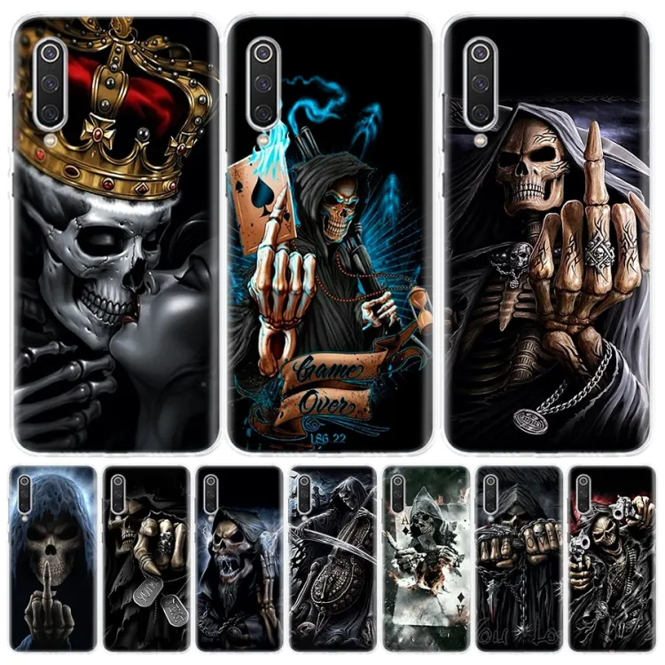 Grim Reaper Skull Skeleton Silicon Call Phone Case For Xiaomi