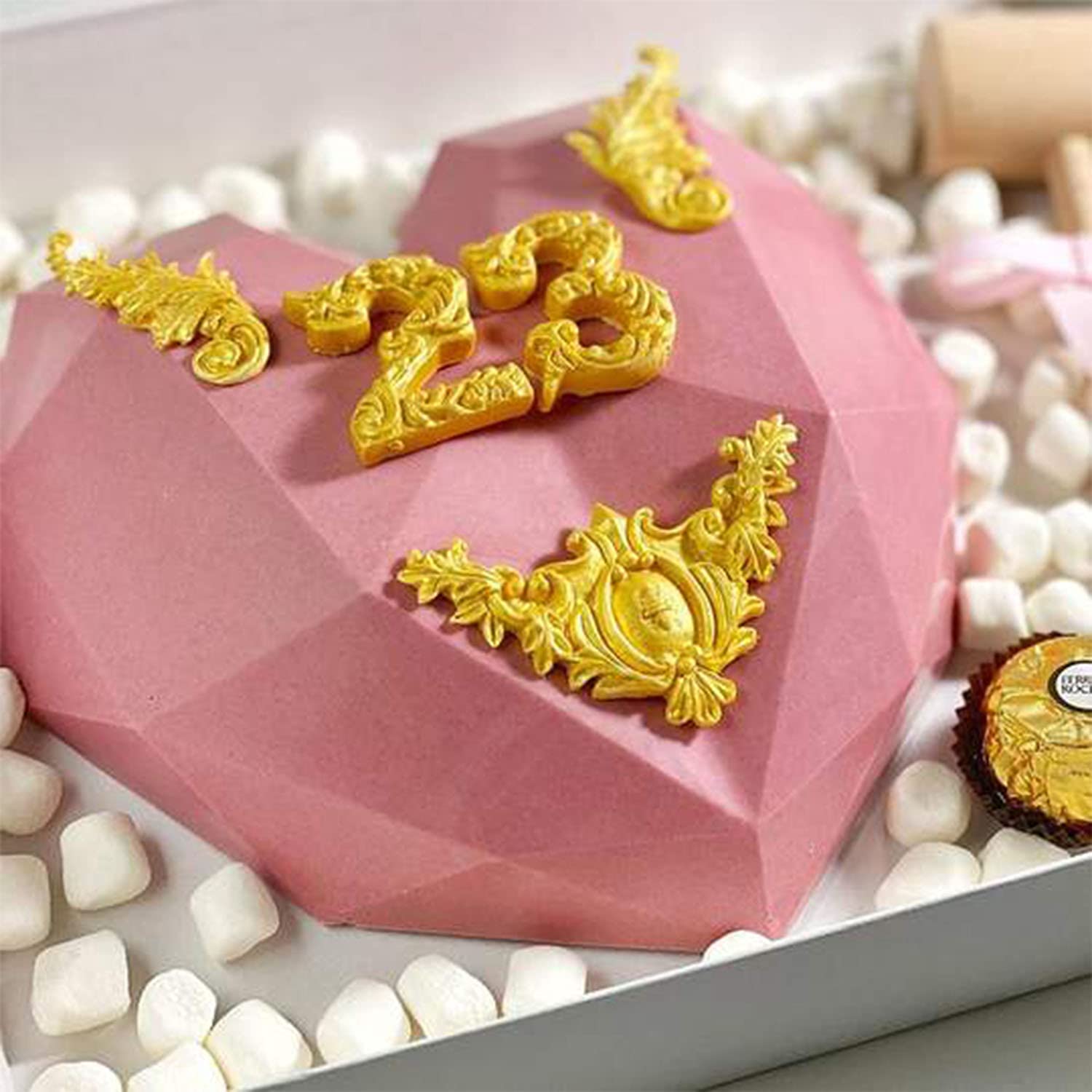 Heart Silicone Molds for Baking - Chocolate Molds Silicone Shapes Non-stick Heart Shaped Cake Pan 3D For Mousse, Chocolate Brownie, Cheesecake, Jelly, Ice Cream, Fondant, Cakes - Breakable Heart Mold. 