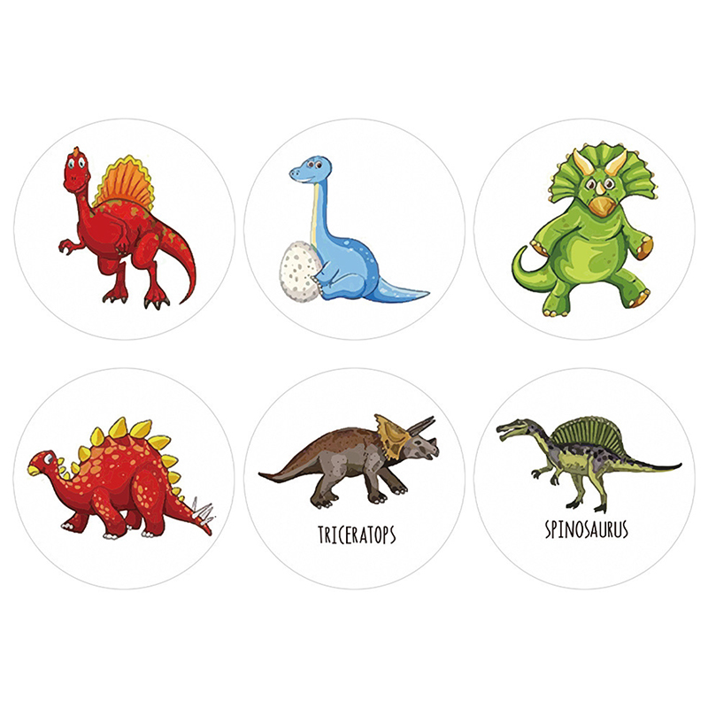 500Pcs/Roll Cute Dinosaur Pattern Reward Encouragement Sticker Roll For Kids GJCUTE. 