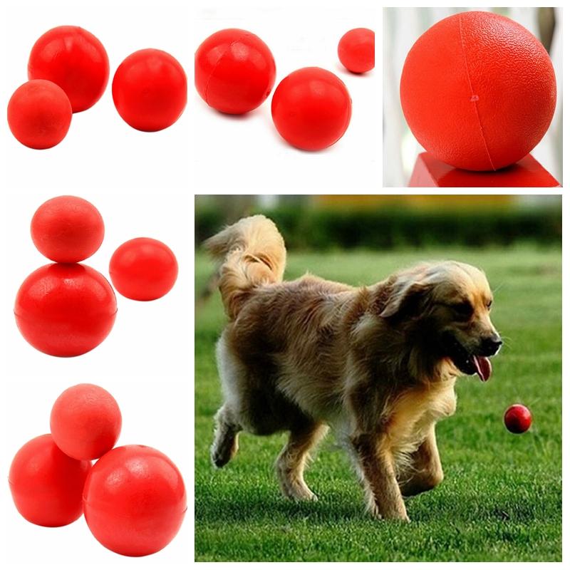Indestructible Solid Rubber Ball Pet cat Dog Training Chew Play Fetch Bite Toy. 