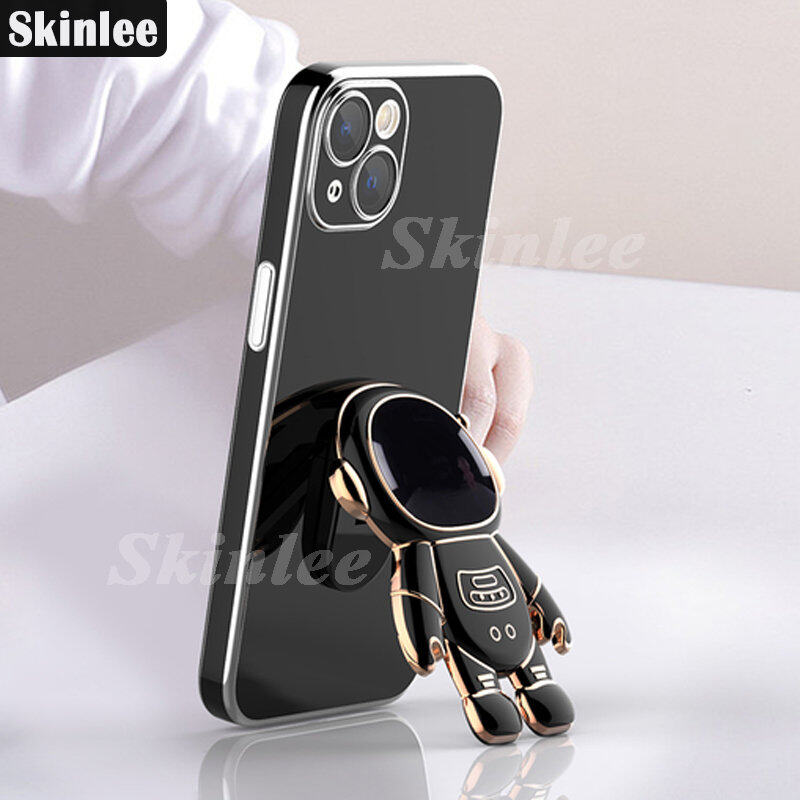 Phone Case ZTE Blade V40 DESIGN Back Cover Soft Rubber Cases + Astronaut Stereo Stand Spaceman Slot Holder Casing for ZTE Blade V40 Design Cover Cases. 