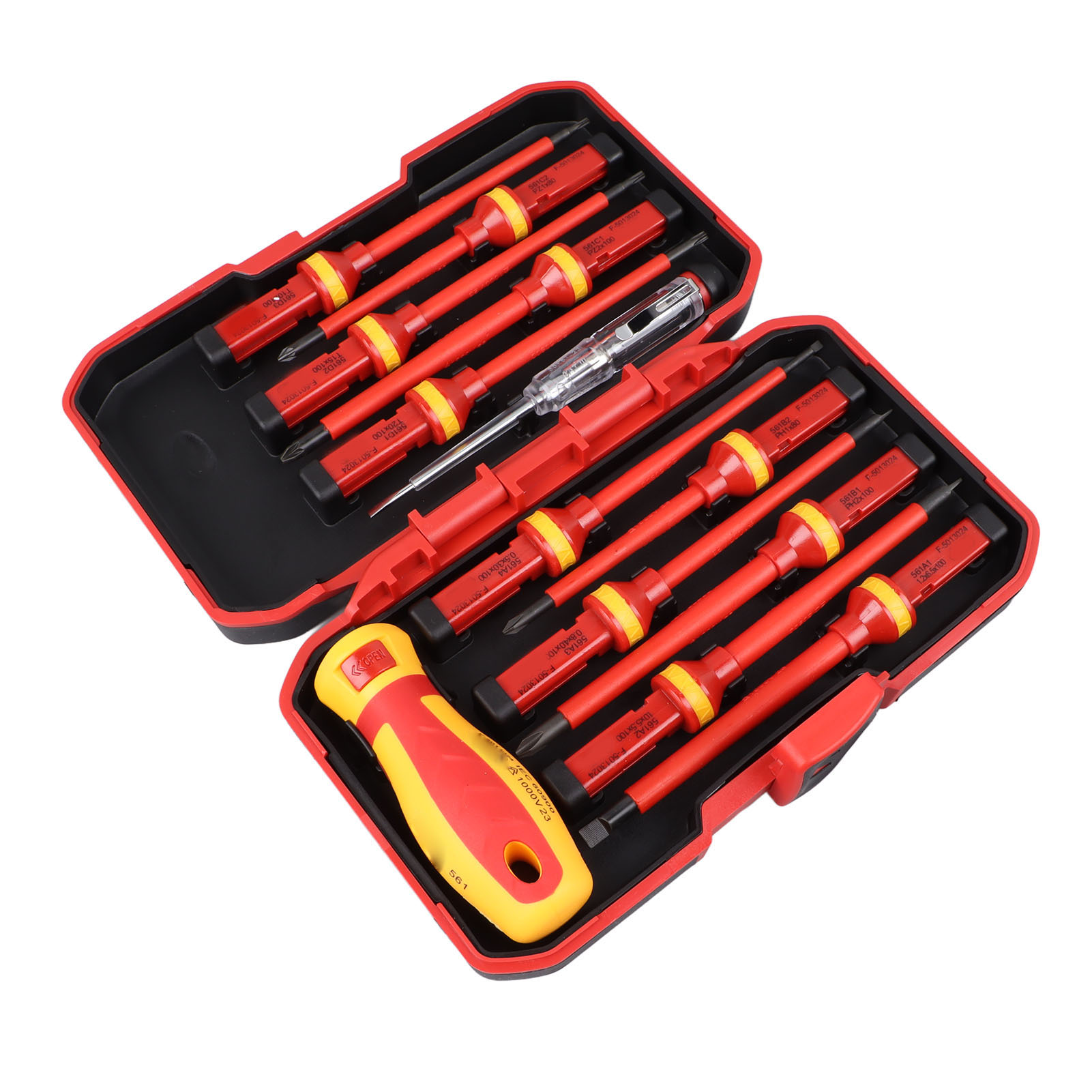 Insulated Screwdrivers Set Certified Durable Electrical Screwdriver Set Ergonomic Handle Interchangeable for Repairing. 