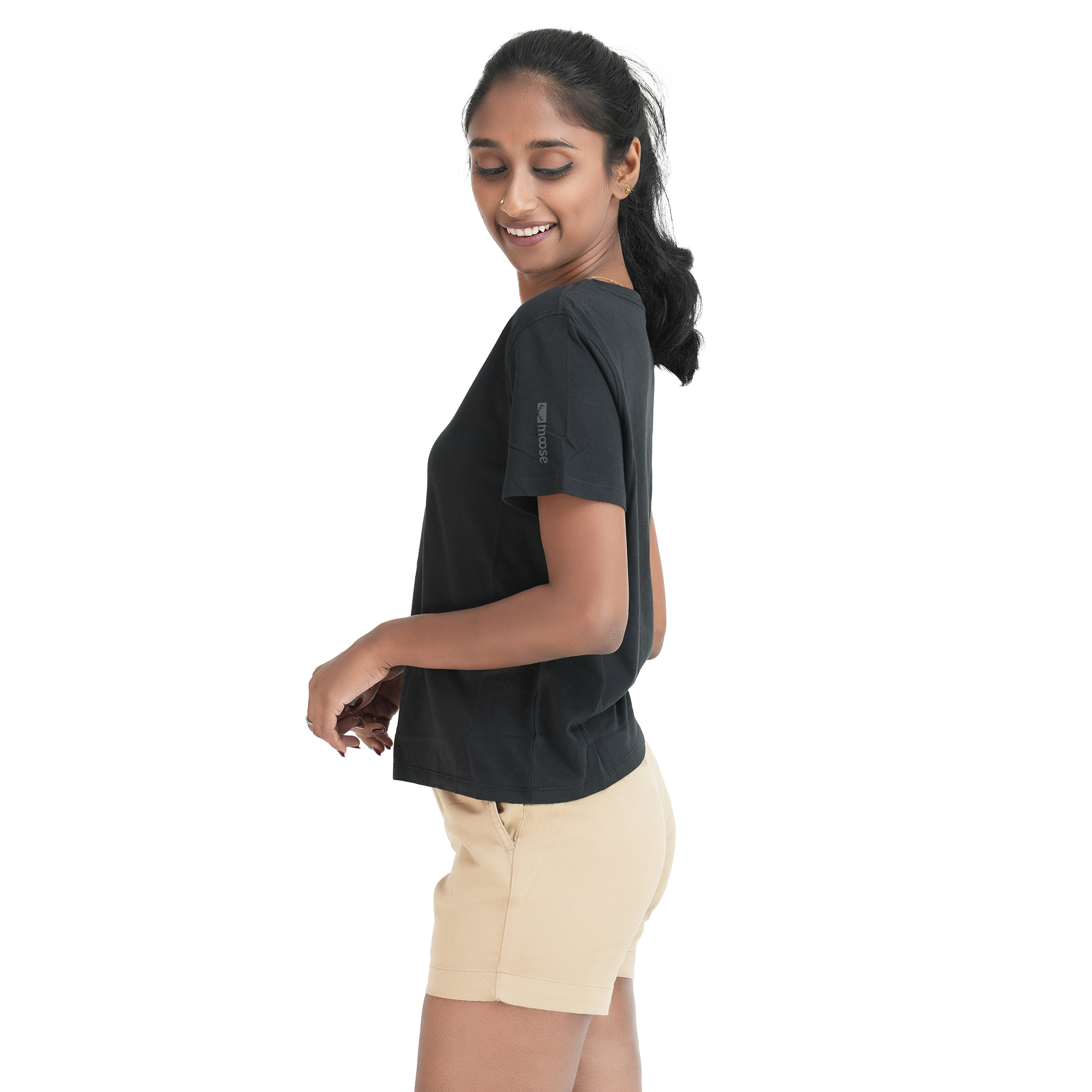 Women’s Crew Neck T-Shirt – Black. 