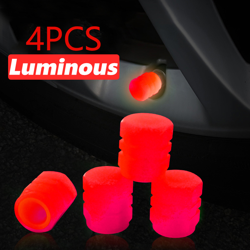 Luminous Valve Caps Fluorescent Red Night Glowing Car for Suzuki Alto 800 K10 FF GF HA12 HA23 Swift Grand Vitara. 