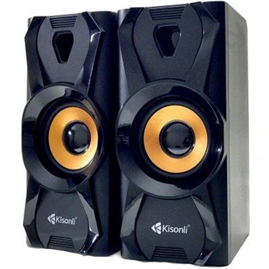 Kisonli U-9003 computer speakers with subwoofer sound desktop disco ...