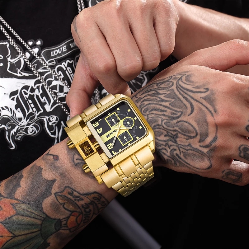 OULM brand fashionable business luxury waterproof quartz men's watch. 