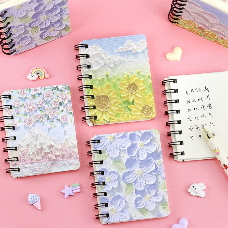 Gjinxi Pocket Notebook, Small Cute Notepads Color Hardcover Journals