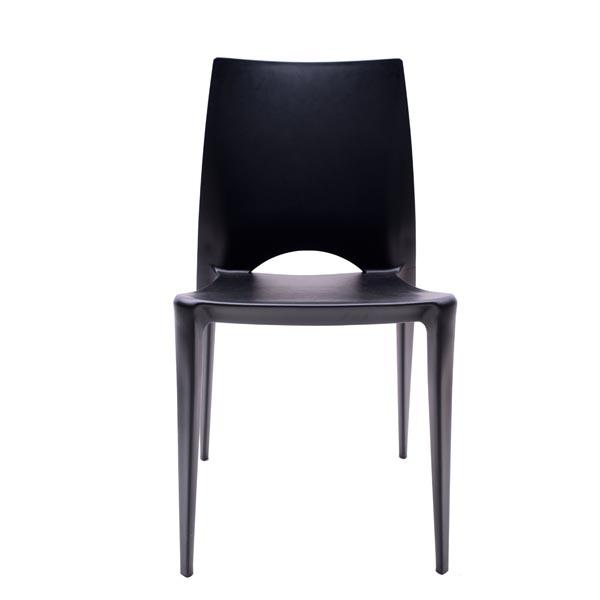 Plastic Black Square Dining Chair