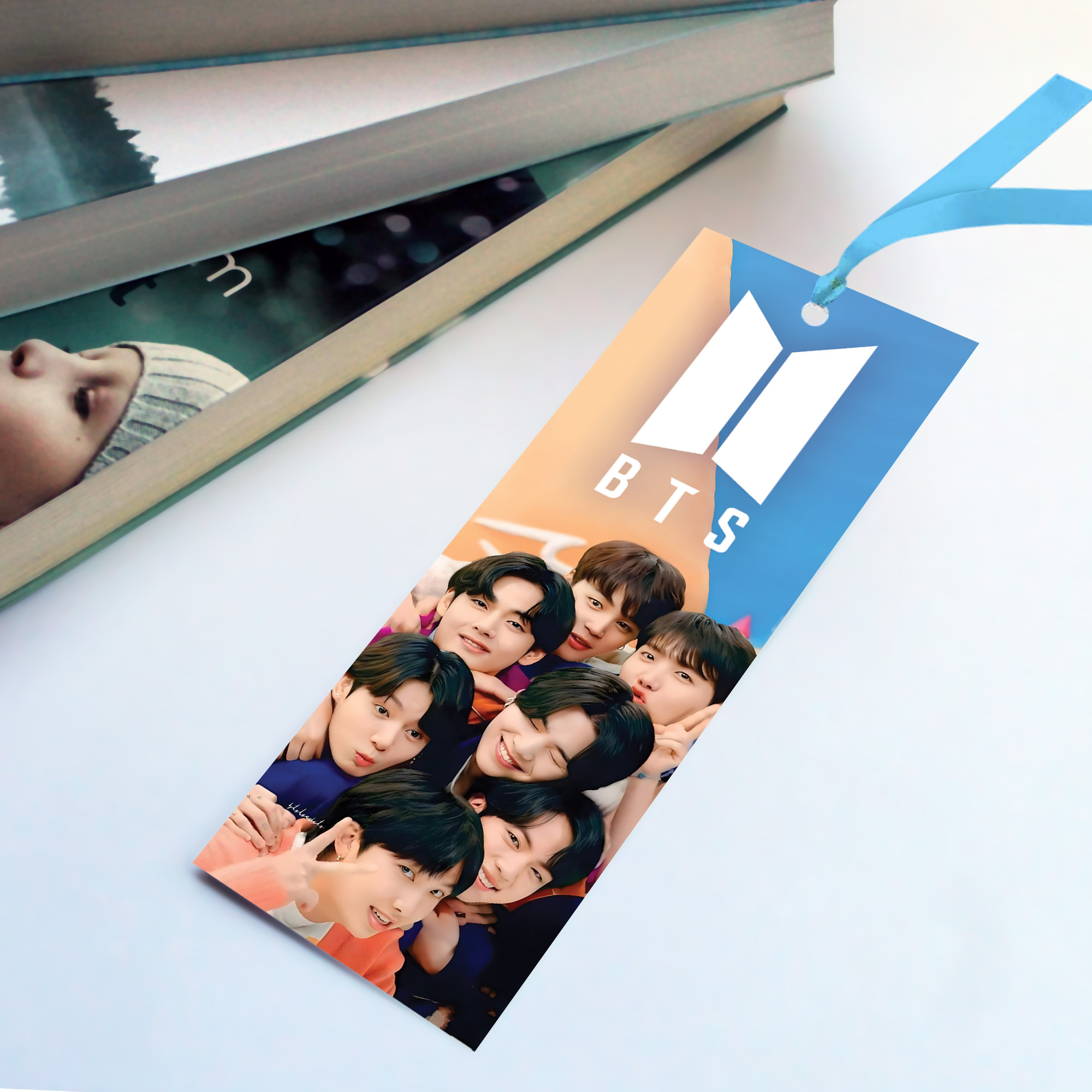 BTS Group Selfie Bookmark | 2x6 Inch | Vibrant K-Pop Bookmark with