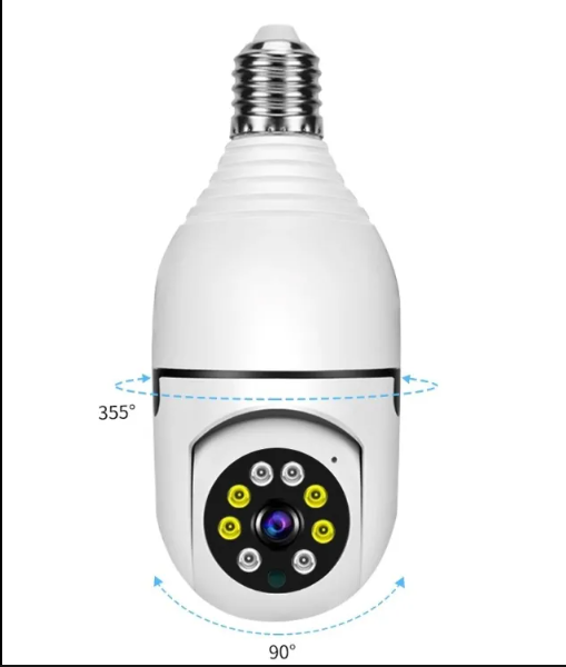V380 Pro 5Mp WiFi Camera Light Bulb with HD Infrared Night Vision