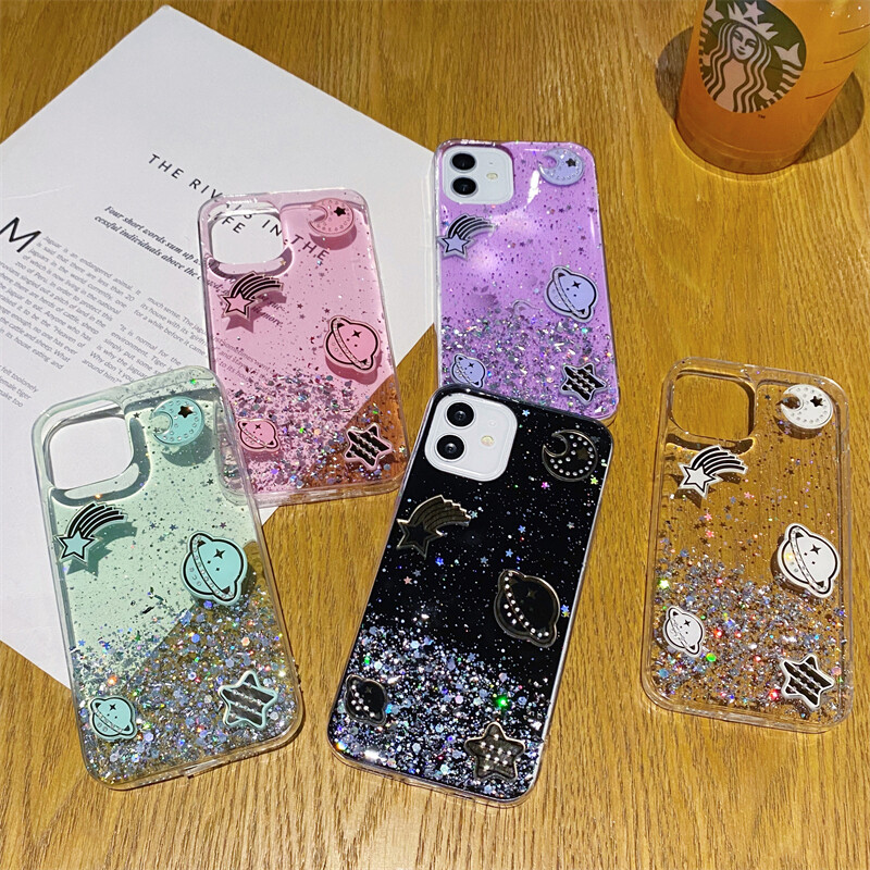 Phone case Xiaomi Poco F2 Pro Shiny Ring Case Glitter Soft Transparent Space Planet Cases For Mi Poco F2 Pro Back Cover Stars Moon Girls. 