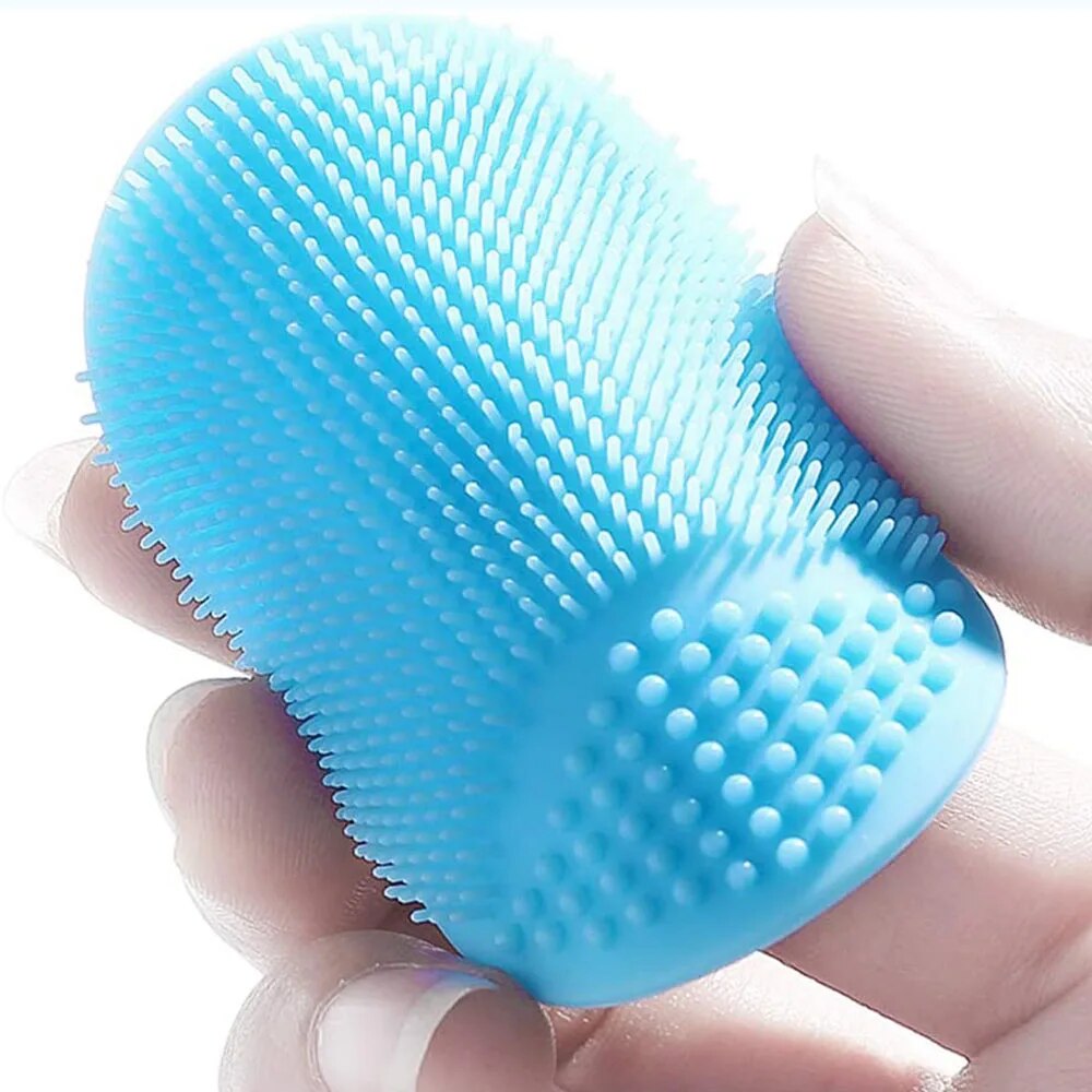 Baby Silicone Bath Brush Cradle Cap Scrubbers Exfoliating and Massaging Brush Scalp Care Scrubber for Hair Care And Body CareBasketball. 
