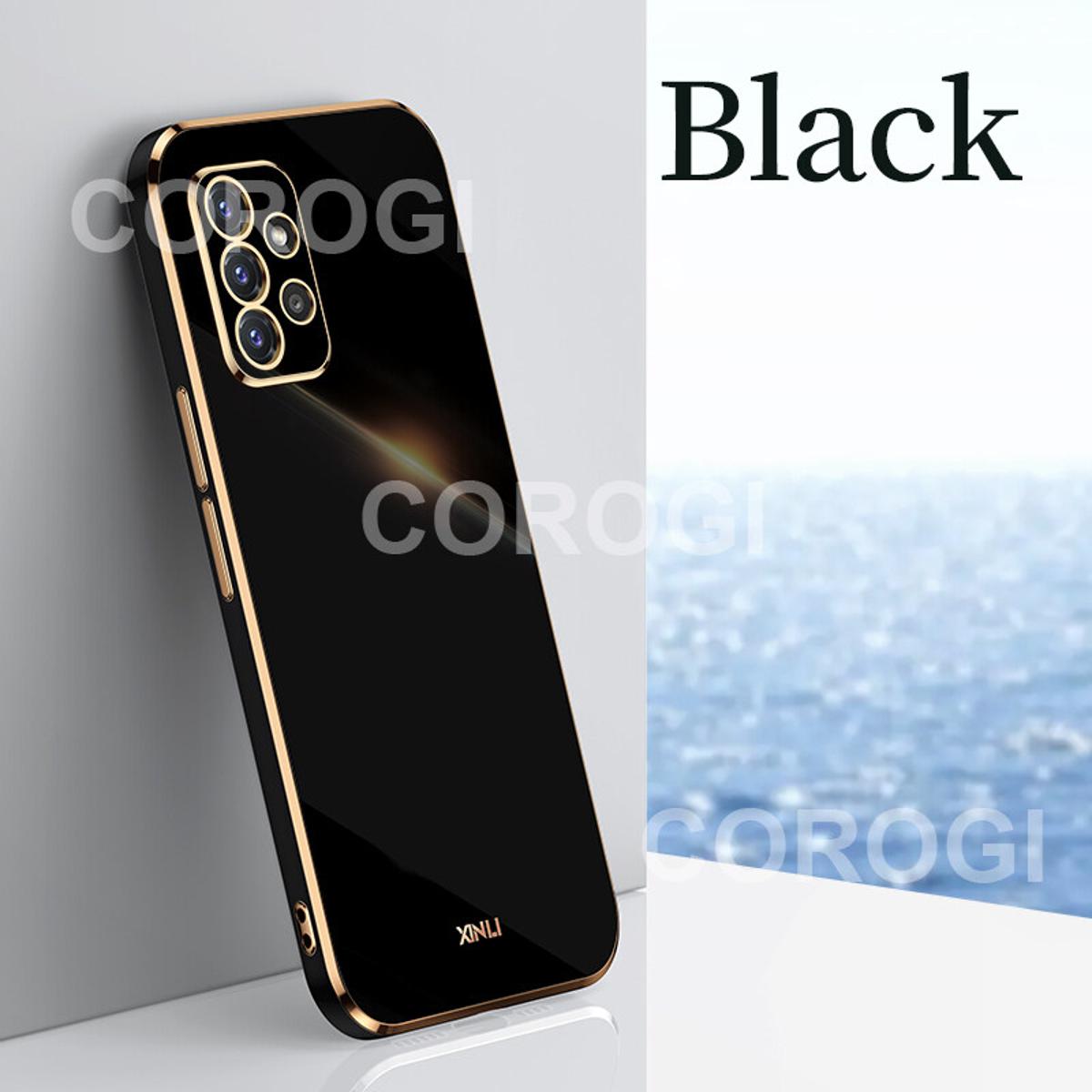 For Samsung Galaxy A13 4G Back Cover Luxury 6D Plating Frame Shiny Bling Cases Soft Silicone Square Protective Mobile Phone Case for Girls Boy. 