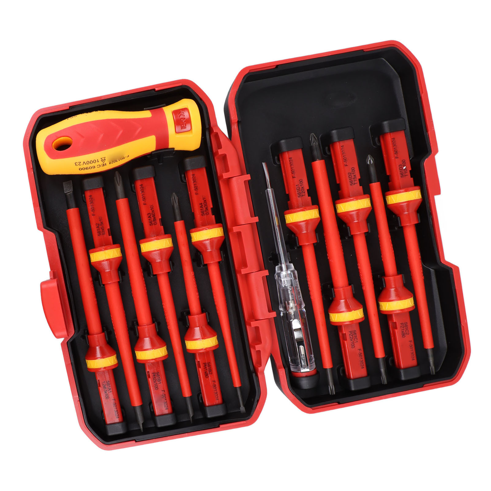 Insulated Screwdrivers Set Certified Durable Electrical Screwdriver Set Ergonomic Handle Interchangeable for Repairing. 