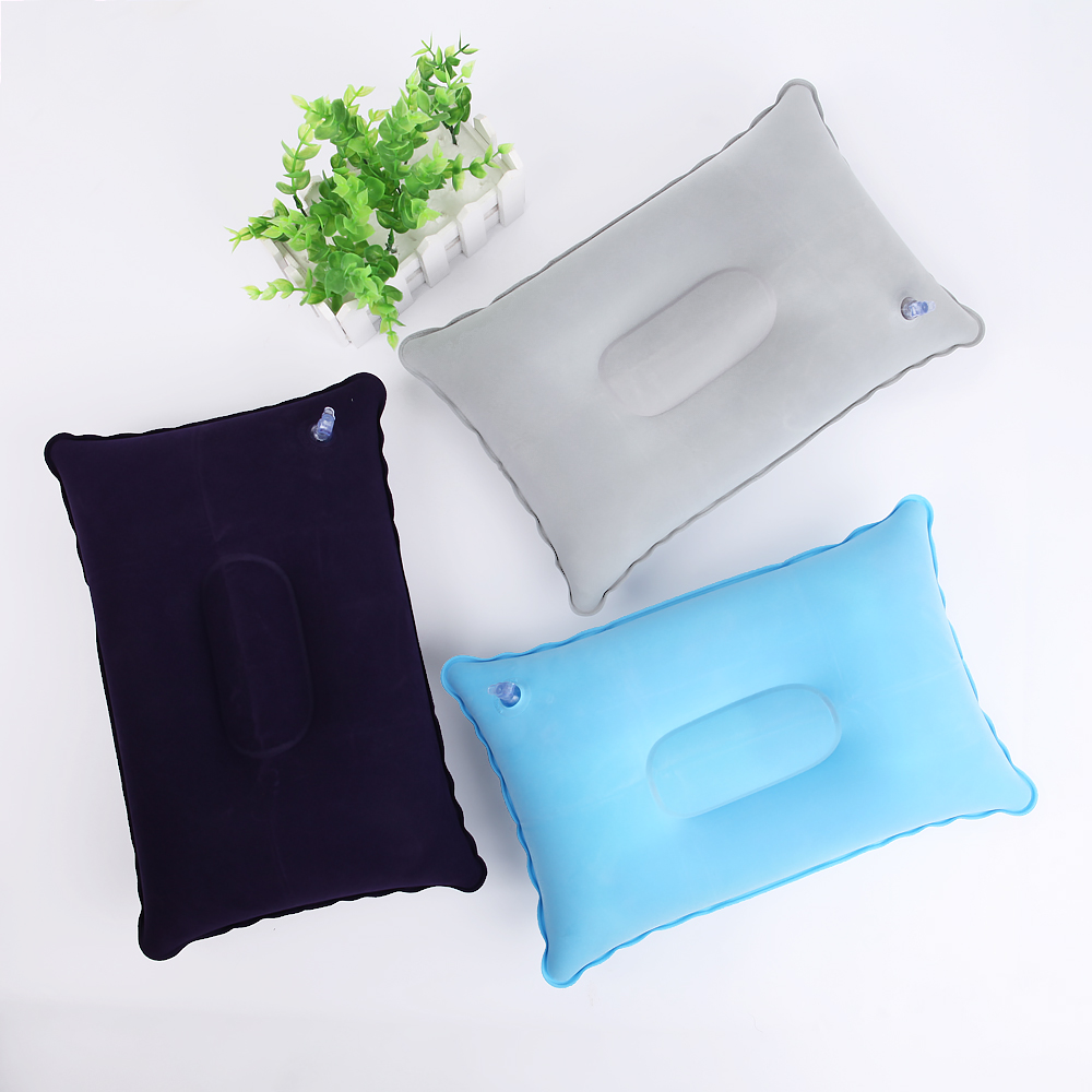 Inflatable Air Pillow Bed Sleeping Camping Pillow PVC Neck Stretcher Backrest Pillow for Travel Plane Head Rest Support