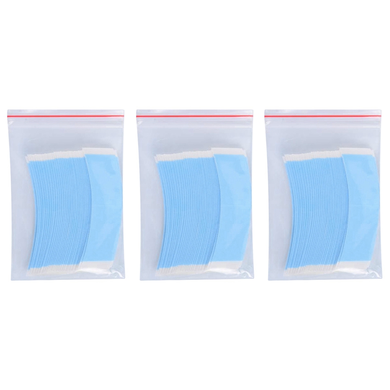QUANBU 108Pc/Lot Strong Wig Double Tape Strips Fixed Hair System Adhesive Extension Lace Wig Waterproof Sweat Wig Film Adhesive