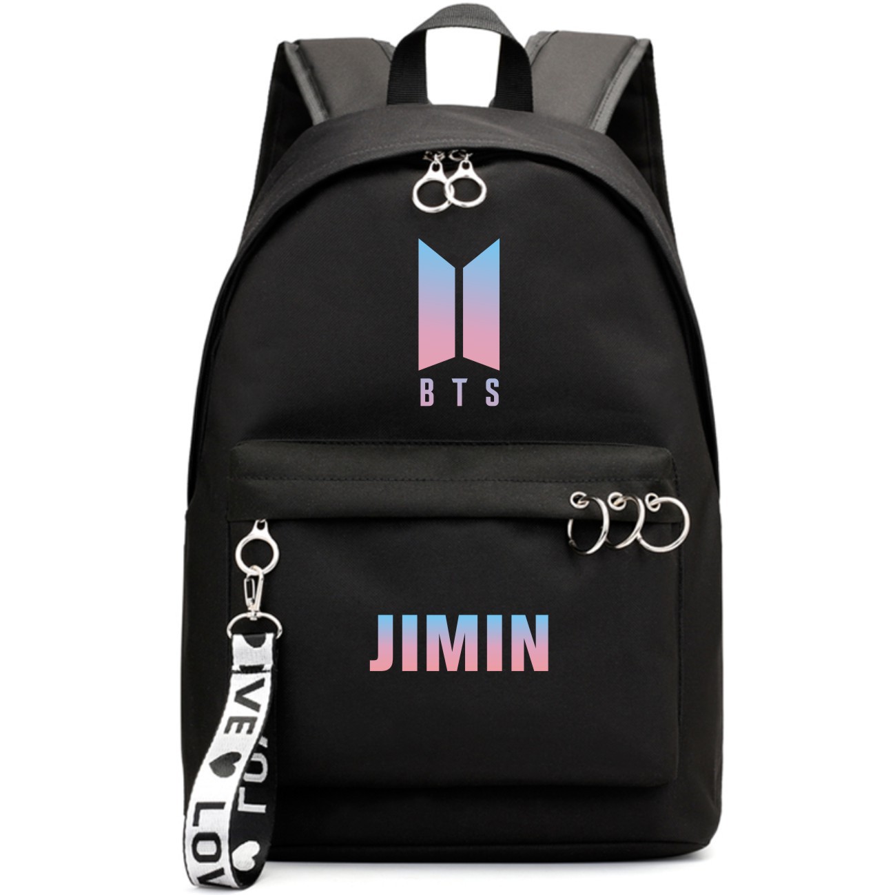 send Lomo Card] BTS Backpack School Bag for Student Laptop Bag