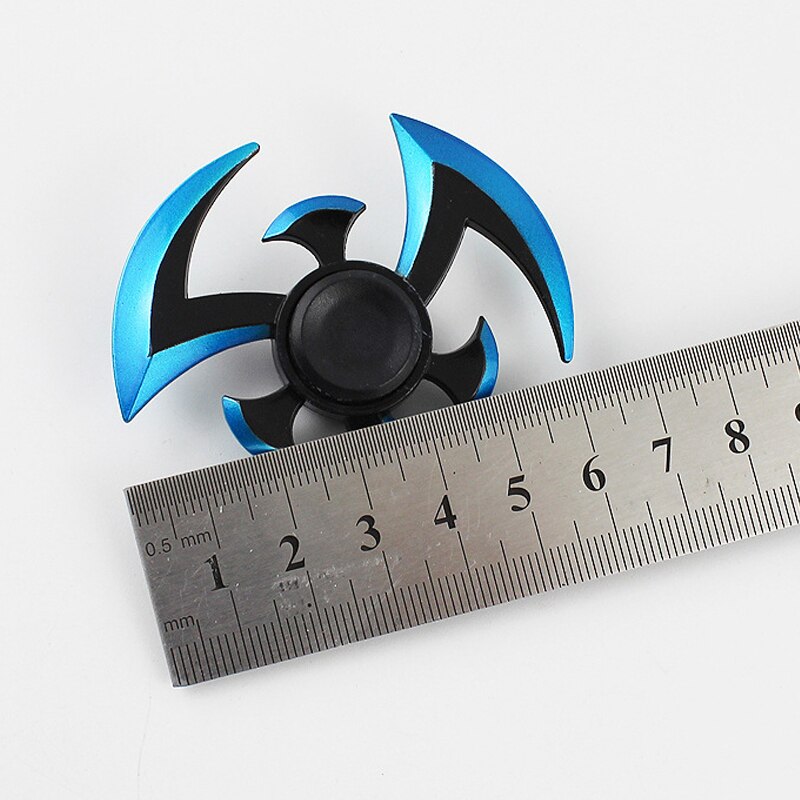 【I】 Naruto Alloy Fidget Spinner Ninja Shuriken Hand Spinner Gyro Toys for Children Stress Relief. 
