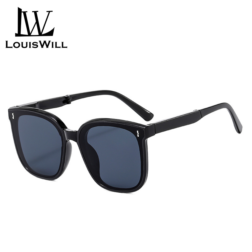 LouisWill Unisex Foldable Sunglasses Fashion Large Frame Sunglasses UV400 Protection Polarized Sunglasses Eyes Protection Eyewear Sun Glasses For Men Women Driving Hiking. 