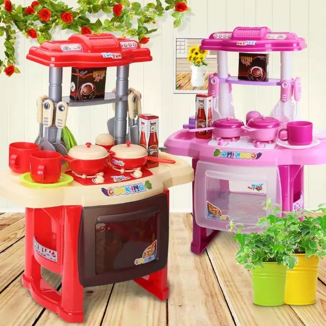 Kitchen Set Children Cooking Play Kitchen Toys Pretend & Play Baby Kids