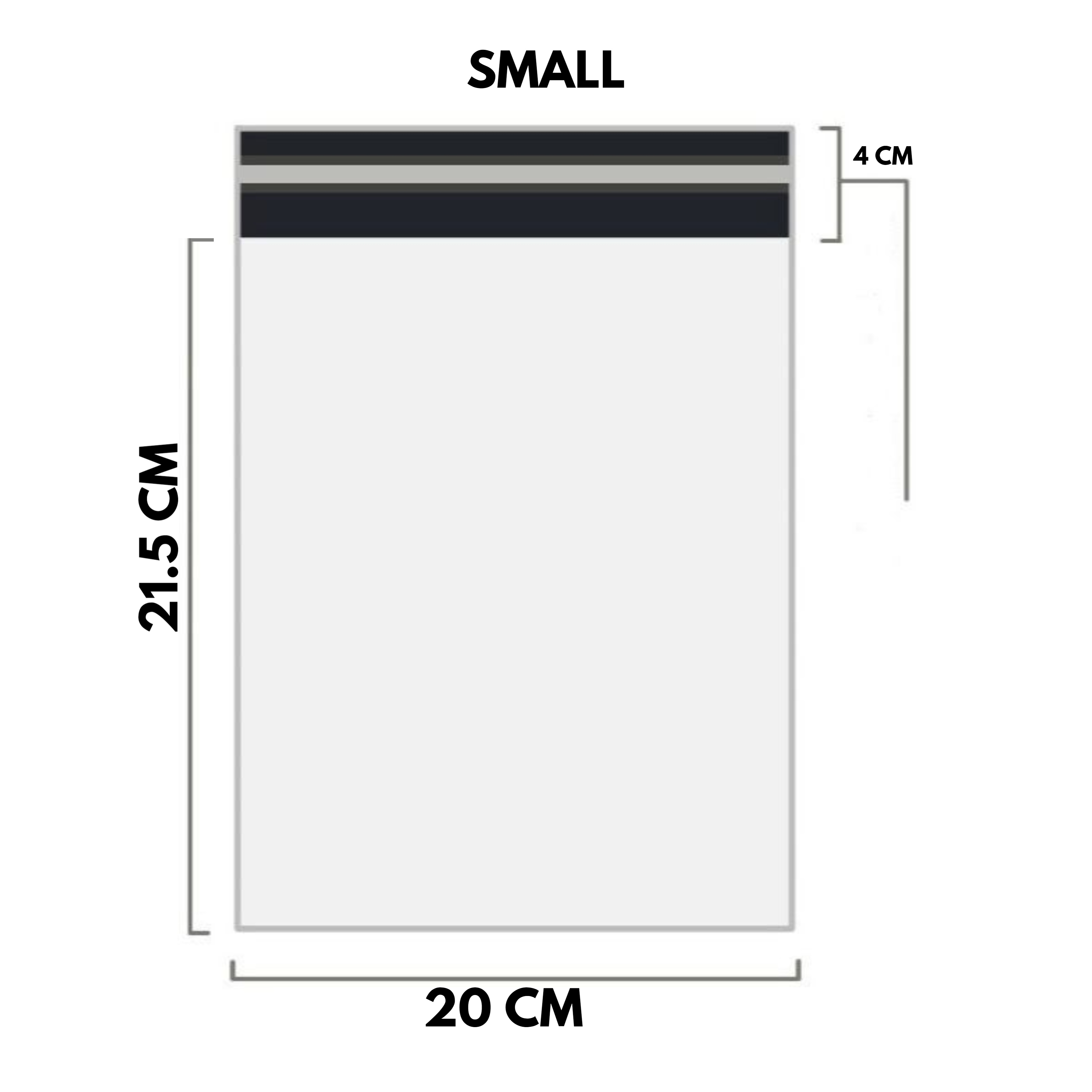 WHITE Shipping Bag Poly Mailer Flyers Upto 500 Bags [20cm x 21.5cm+4cm - SMALL] Courier Bags With Self-Seal Adhesive Strip Storage Daraz Bags Plastic Poly Envelope Mailer Bag Postal Safe Mailing Bags - 10 Bags, 25 Bags, 100 Bags, 500 Bags Available. 