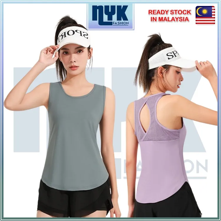 NYK Women Sports Tank Tops Mesh Back Hollow Design Sports Tops Ladies  Running Workout Fitness Gym Athletic Sleeveless Breathable Sports Vest  Sportswear Tops