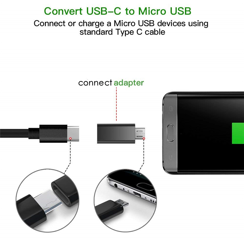 Type C To Micro USB Adapter Connector For Phone Tablet Micro USB Male to Type C Female Converter. 