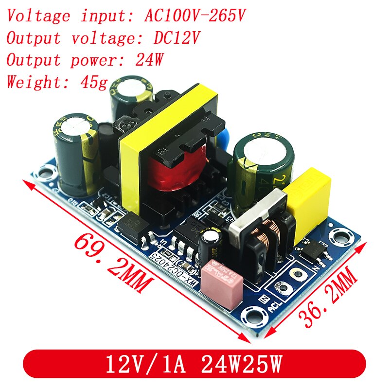 AC-DC 5V 700mA 12V 450mA 9V 500mA 3.5W Precision Buck Converter AC 220V ...