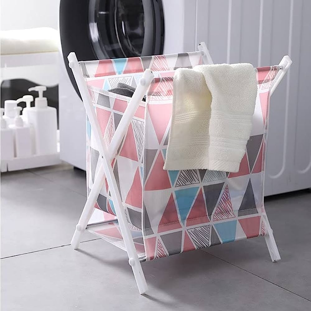 Foldable Clothing Laundry Basket Bag Folding Laundry Basket Large Capacity Clothes Storage Bag Toy Storage Bucket | Daraz.lk