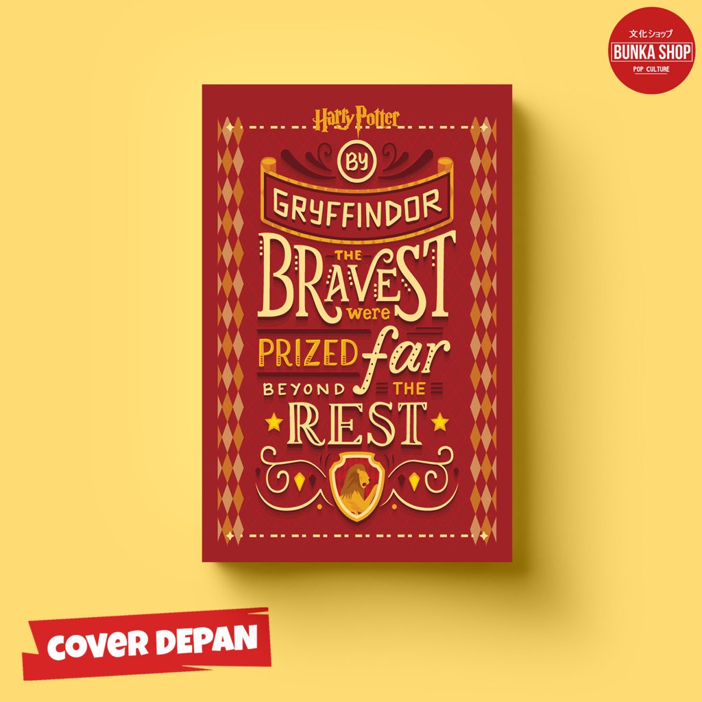 Notebook White Paper Blank 100 Sheets A6 Harry Potter Gryffindor Pattern Soft Cover for Fans. 