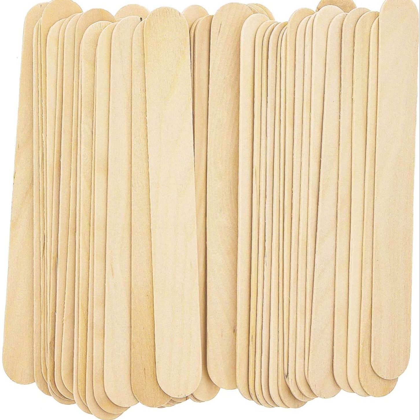 ice Cream sticks craft sticks popsicle sticks DIY crafts wooden sticks for kids 50 pcs pack. 