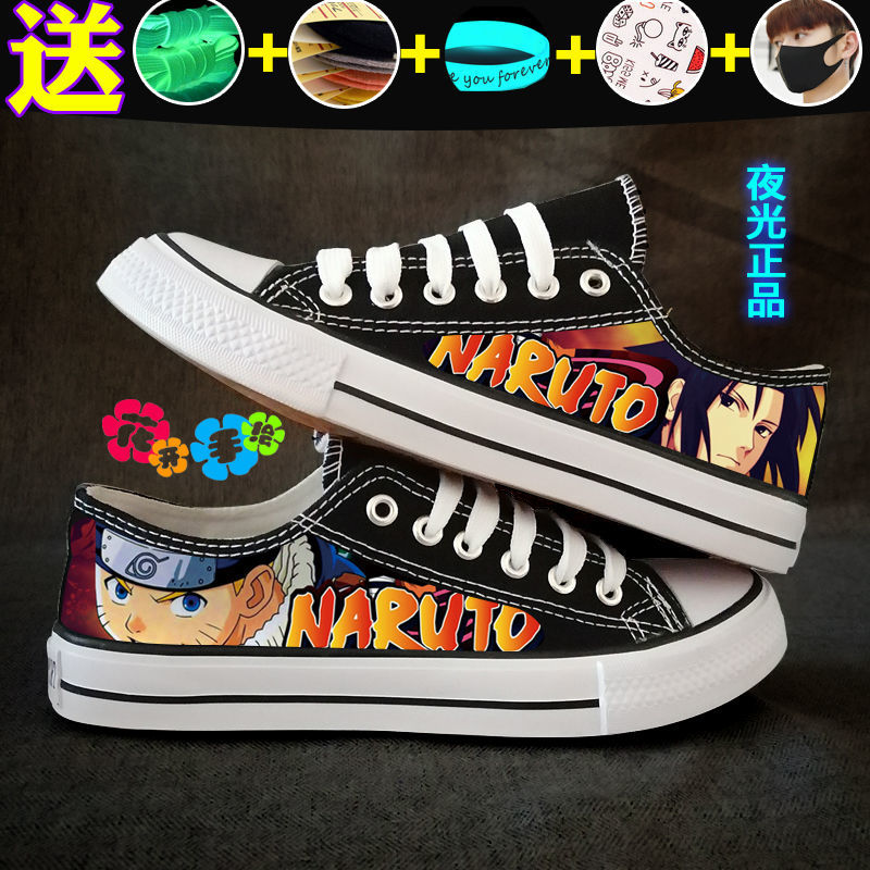 Spring Breathable Low Top Canvas Shoes Men Stylish Sneaker Naruto One Piece Boys Anime Shoes Student Luminous Shoes. 