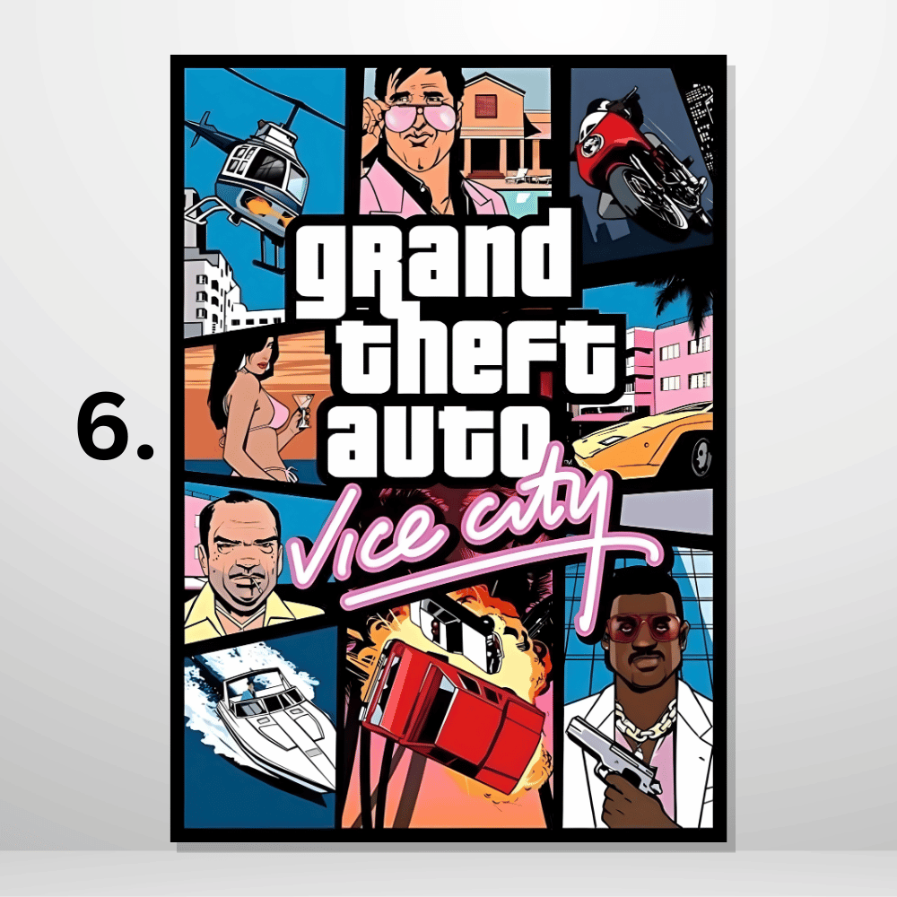 A3/A4 Size Framed wall posters GTA 3 Gta vice city Gta 5 Gta 6 Grand ...
