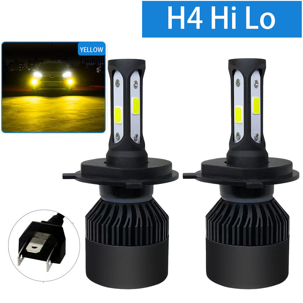 2piece H4 8000K white light LED car headlight car LED headlight headlight fog light headlight. 