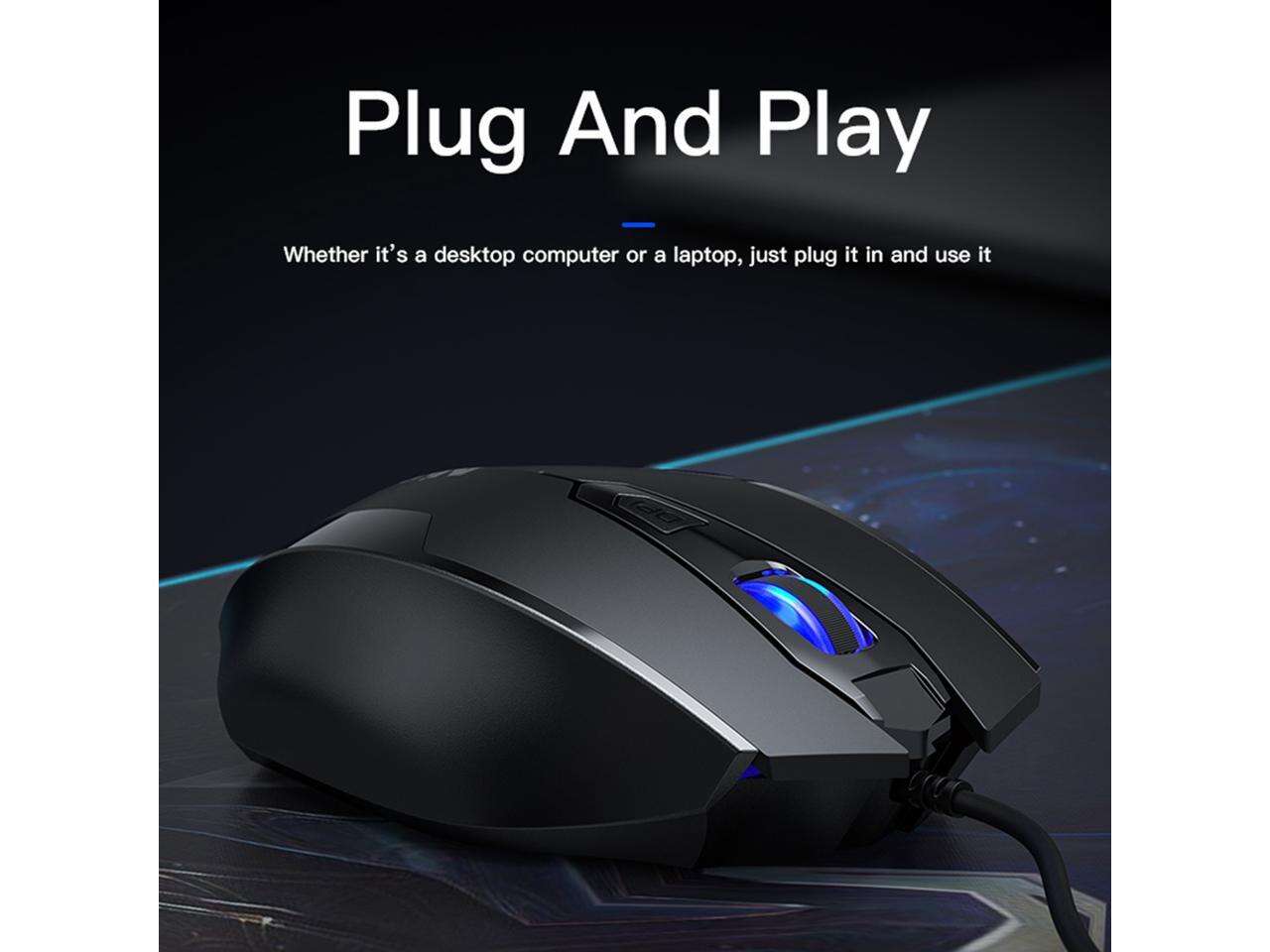 USB Wired Gaming Mouse 2400DPI Adjustable 6 Buttons LED Optical Professional Gamer Mouse Computer Mice for PC Laptop Mouse Gamer. 