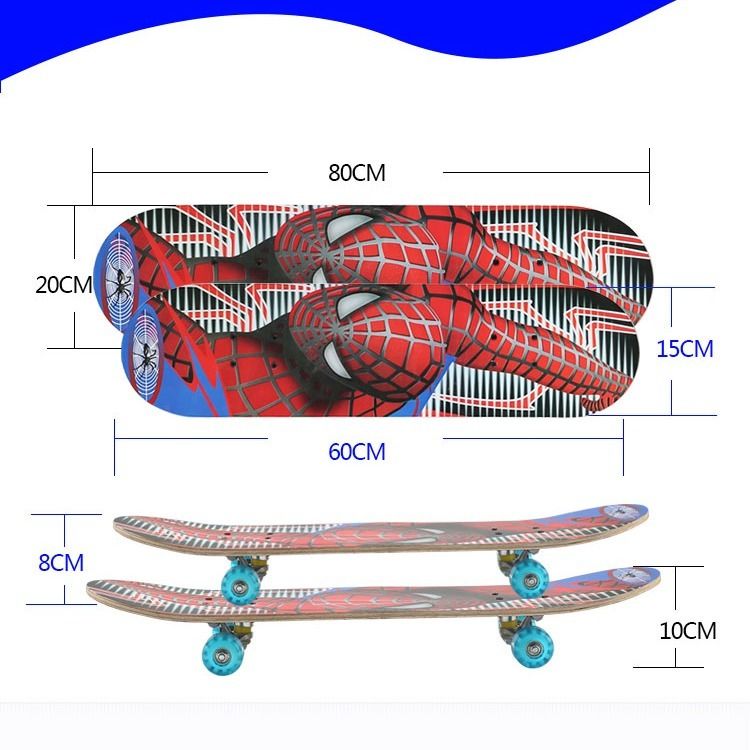 (Limited Time Special Offer)Children's Skateboard Four-Wheel Beginner Scooter Teenagers Kids Flash Men and Women Double Rocker. 