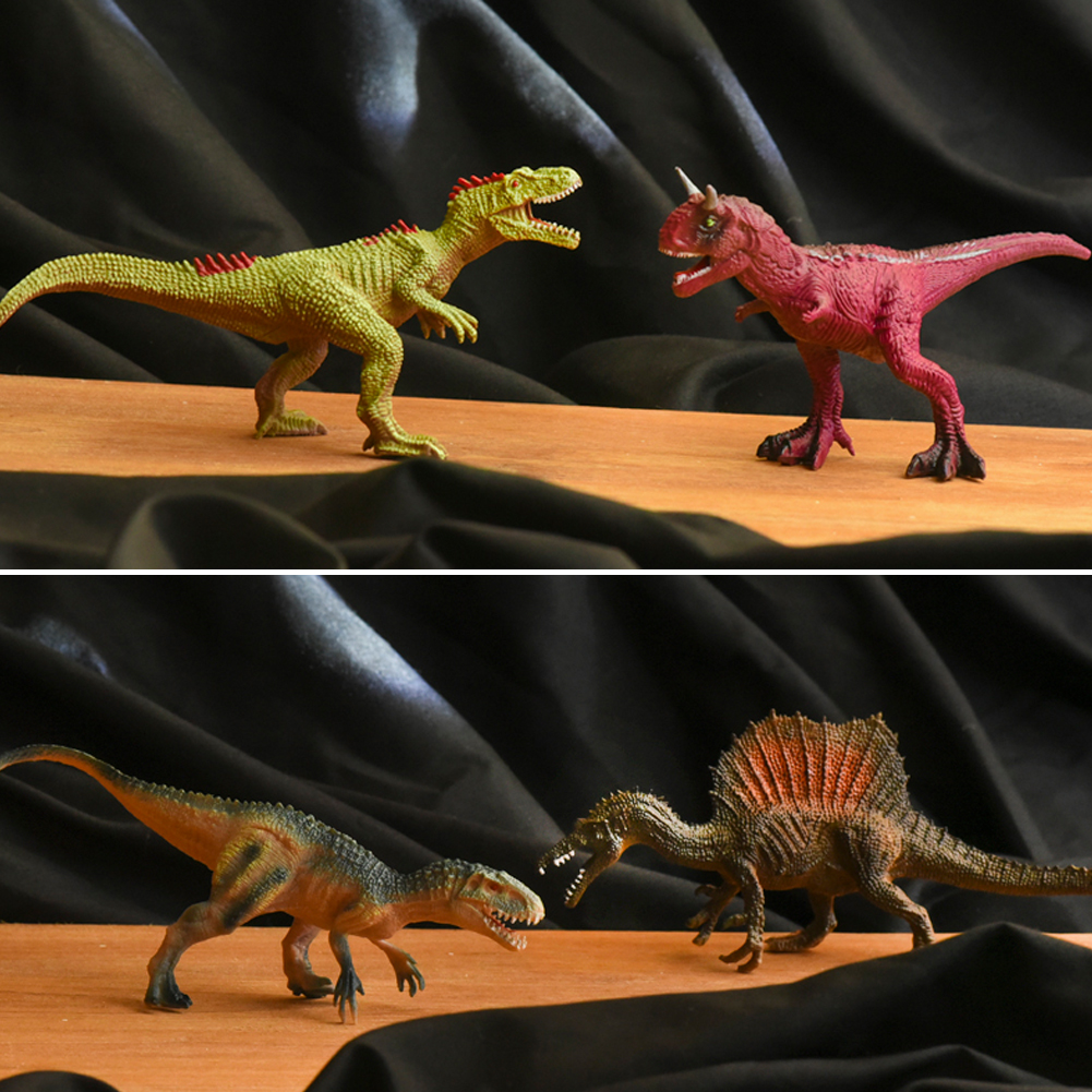 SF 2/4pcs Solid Dinosaur Model Set Kids Tyrannosaurus Triceratops Dino Toys Jurassic World Dinosaur Collection Gifts Children Dinosaur Cognition Models. 