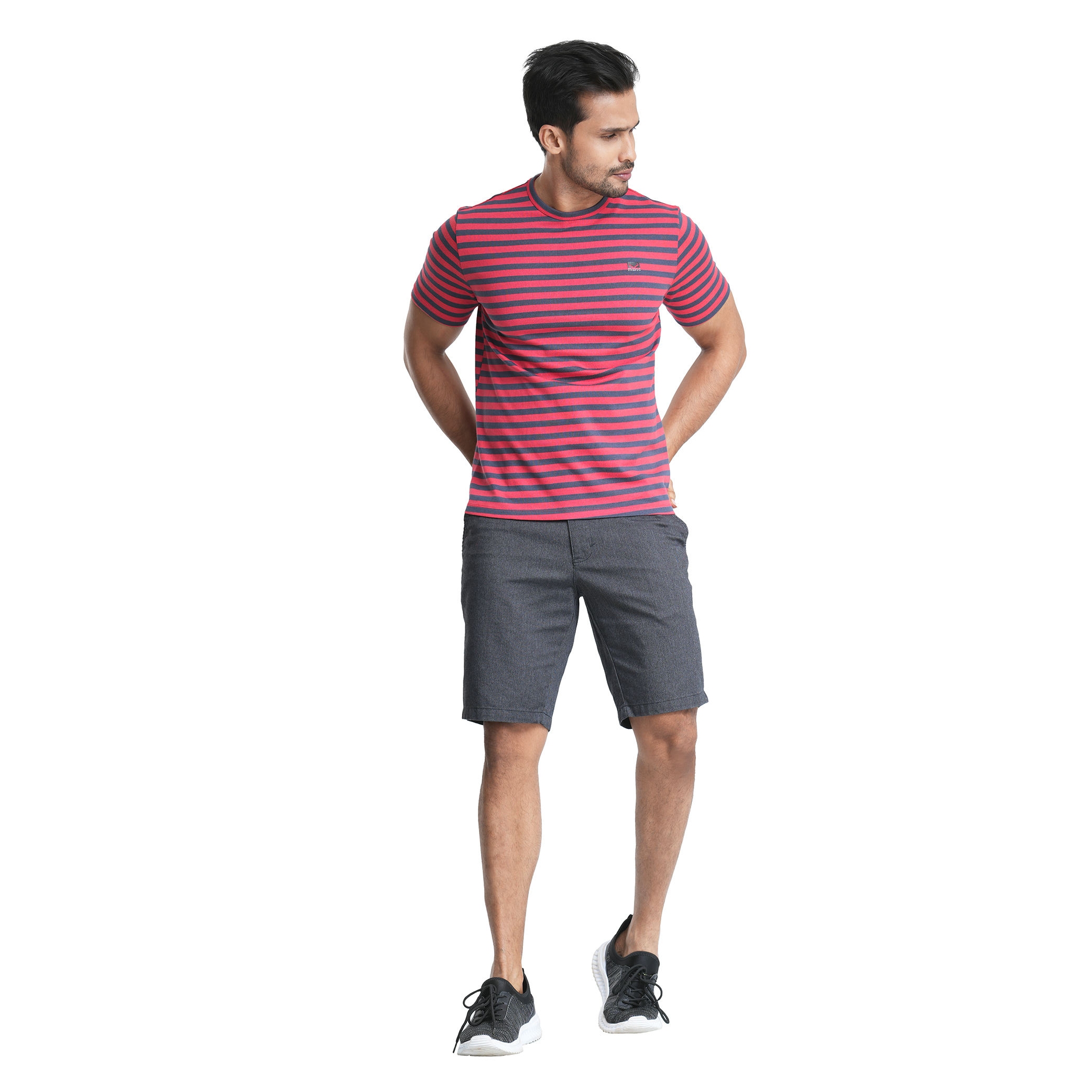 Moose Men’s Slim Fit Chino Short - Black 34. 