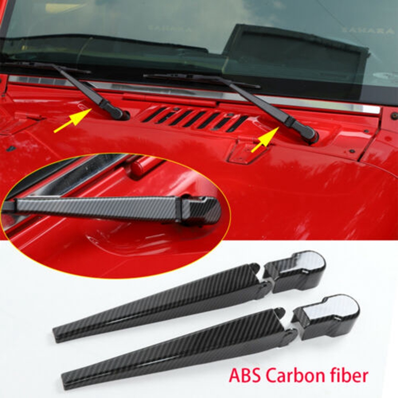 Caon Fiber Front Window Windshield Wiper Cover Trim for Jeep Wrangler JK 07-17:  Buy Online at Best Prices in SriLanka 