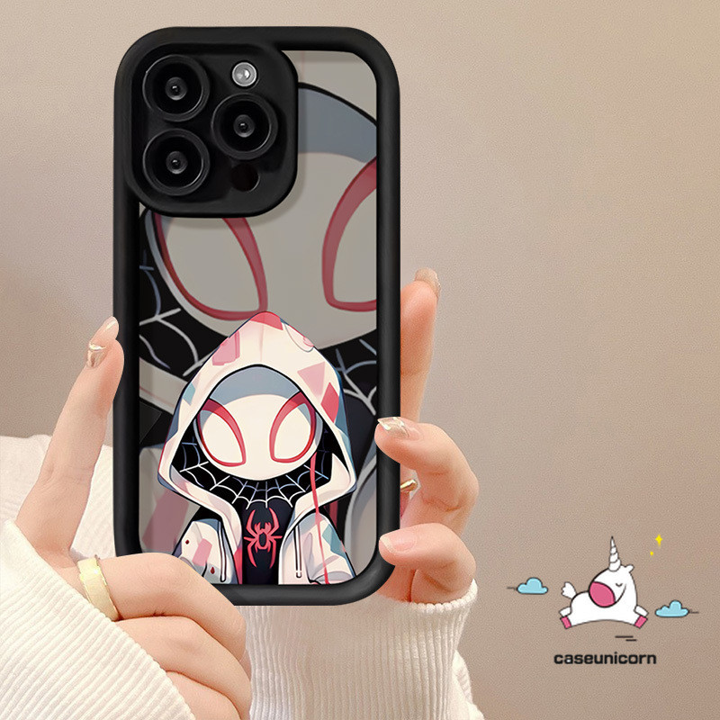 Cartoon Marvel Cool Spider-Man Couple Case For Redmi 9C 13C 12 10A 9A 9 12C A2 A1 10C 9T Note 8 10 9 11 12 10s Pro Max Poco M3 C55 X5 Mi 11 12 Lite Trend Brand Angel Eye Soft Cover. 