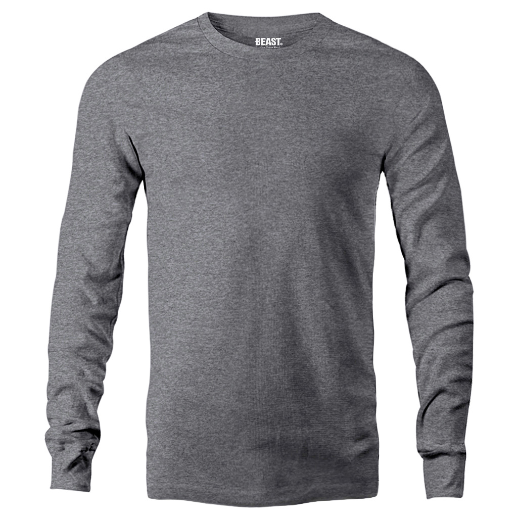 T-Shirt Republic - Charcoal Grey Men's Premium Long Sleeve T Shirt