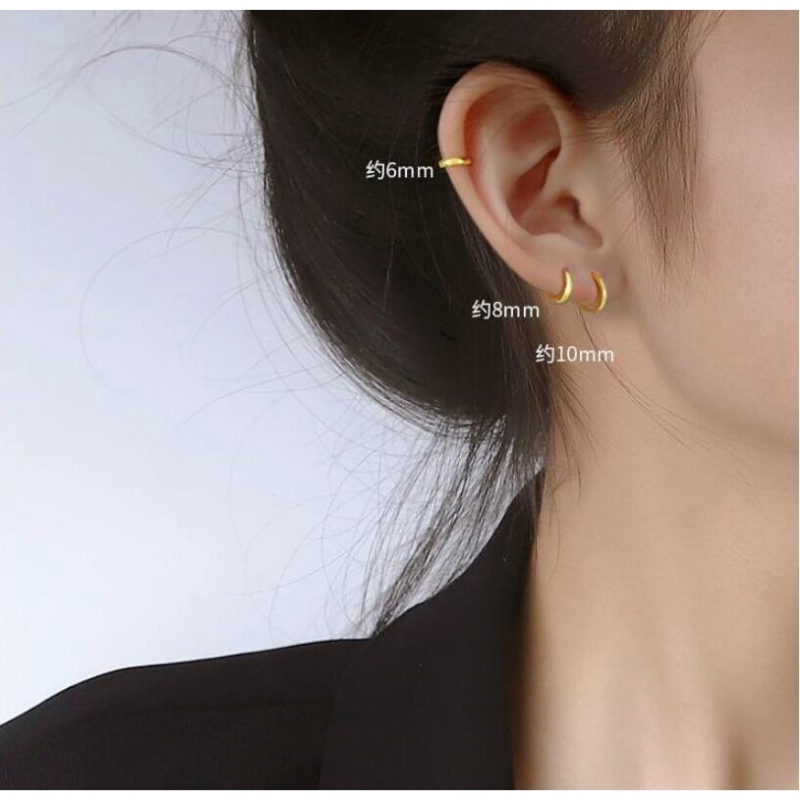 SJX W CLICK HOOP PIERCED EARRING(M) SJX W】CLICK HOOP PIERCED