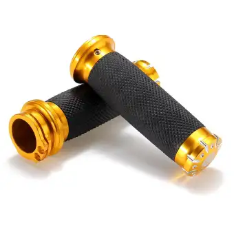 gold harley grips